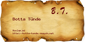 Botta Tünde névjegykártya